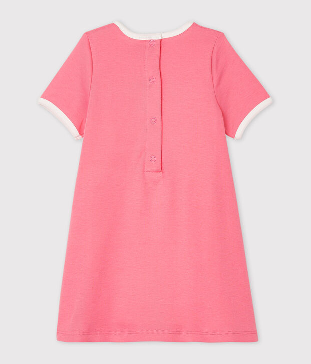Robe body manches courtes b&eacute;b&eacute; fille rose