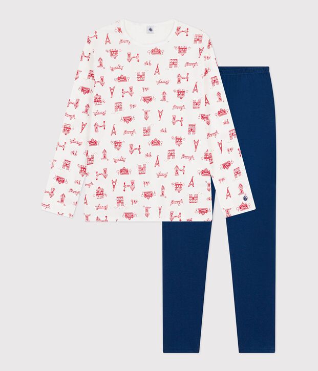 Pyjama  en coton bleu/multicouleur