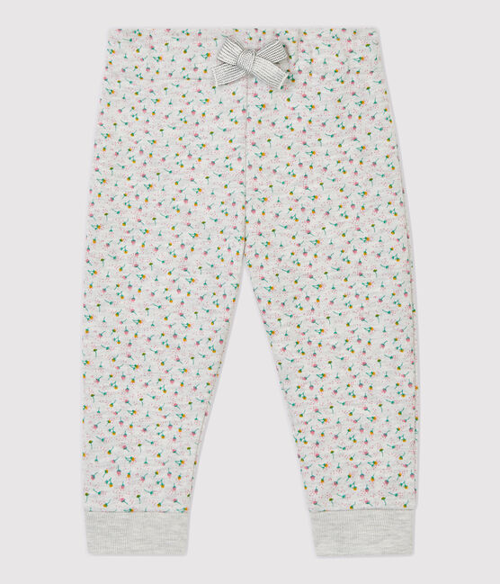 Pantalon en molleton bébé gris BELUGA/blanc MULTICO