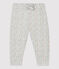 Pantalon en molleton bébé gris BELUGA/blanc MULTICO
