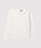 Tee-shirt manches longues en coton enfant fille blanc MARSHMALLOW