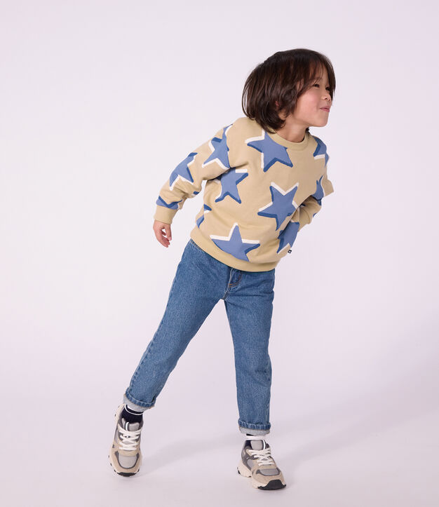 Pantalon enfant en denim bleu