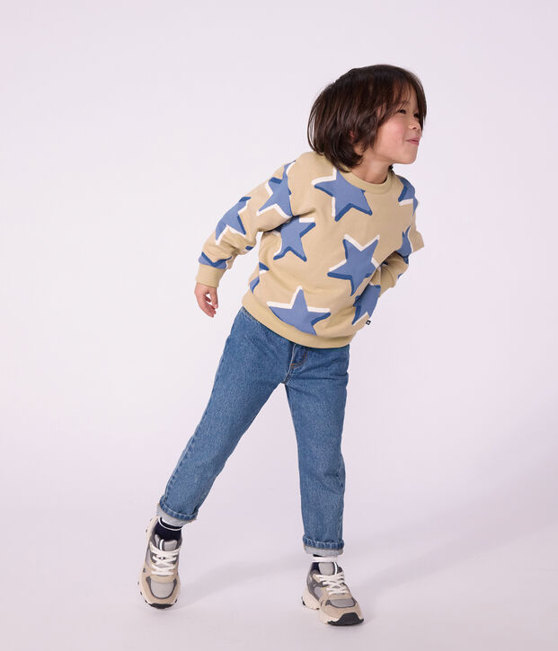 Pantalon enfant en denim bleu