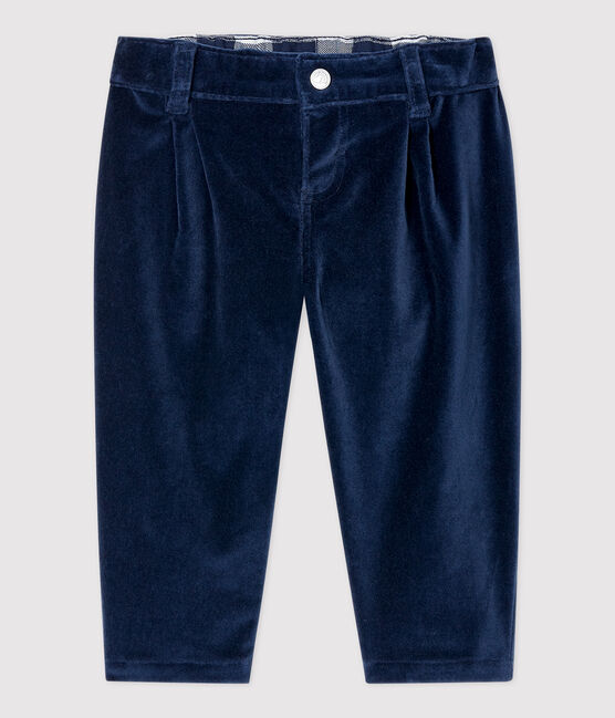 Pantalon en velours bébé bleu SMOKING