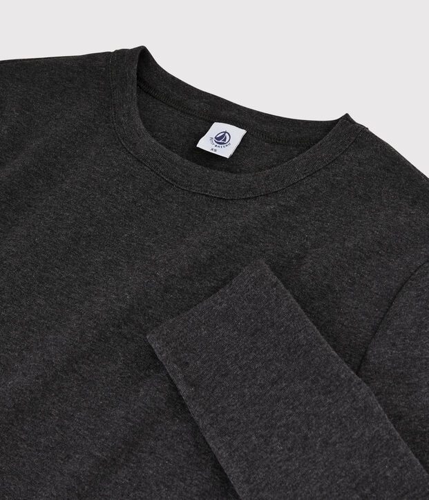 T-shirt col rond iconique en coton Femme gris