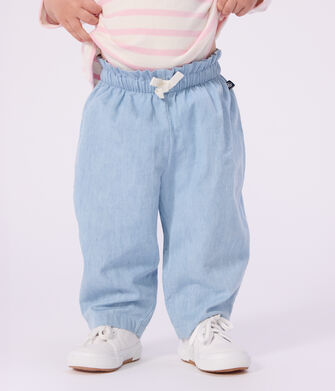 Pantalon b&eacute;b&eacute; en chambray