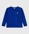 Tee-shirt enfant manches longues en coton imprimé bleu OLYMPIC+SOIR