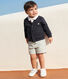 Cardigan bébé en coton uni