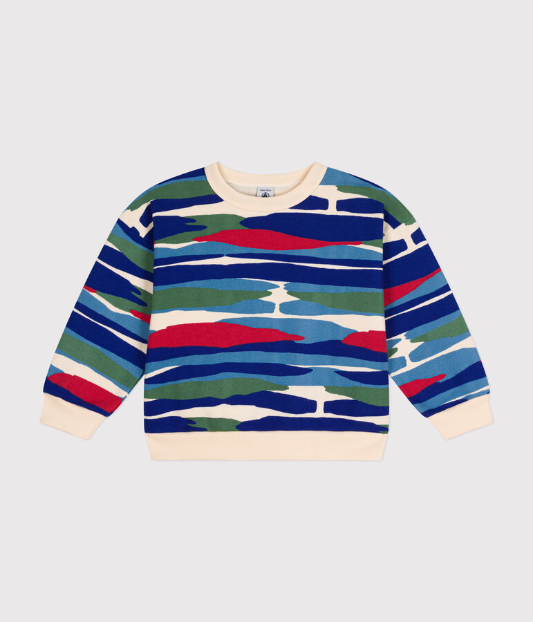 Sweatshirt en molleton enfant gar&ccedil;on rouge AVALANCHE/ AURORA