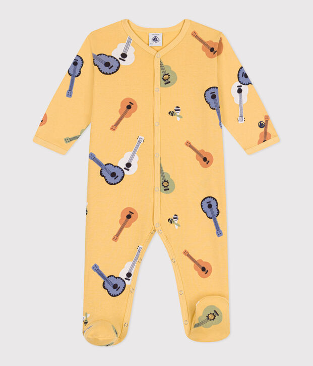 Pyjama b&eacute;b&eacute; en coton imprim&eacute; guitares jaune/bleu/multicouleur