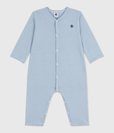 Pyjama bébé en coton sans pieds à rayures