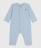 Pyjama bébé en coton sans pieds à rayures ADRIATIC/ MARSHMALLOW
