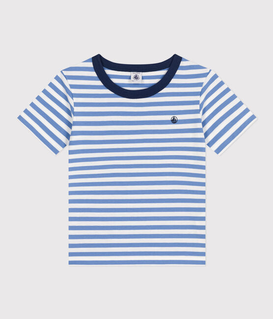 Tee-shirt rayé en jersey léger enfant garçon GAULOISE/ MARSHMALLOW