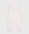 Bodyjama imprimés mini cœurs en tubique bébé blanc MARSHMALLOW/blanc MULTICO