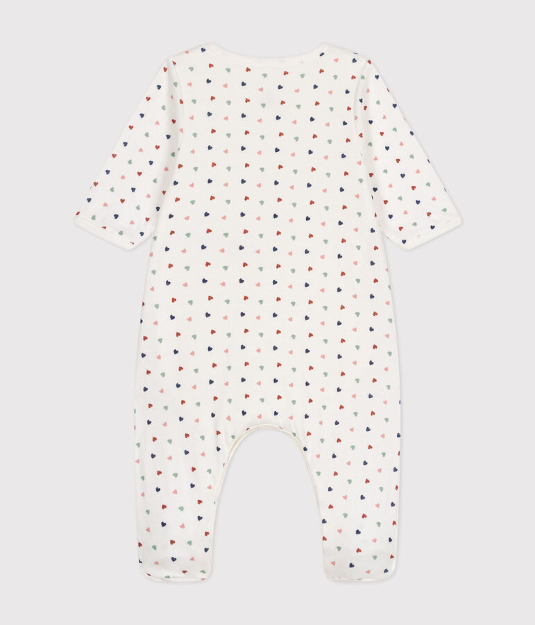 Bodyjama imprim&eacute;s mini c&oelig;urs en tubique b&eacute;b&eacute; blanc MARSHMALLOW/blanc MULTICO