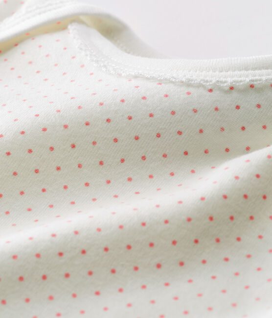 Body manches longues bébé fille blanc MARSHMALLOW/rose CHARME