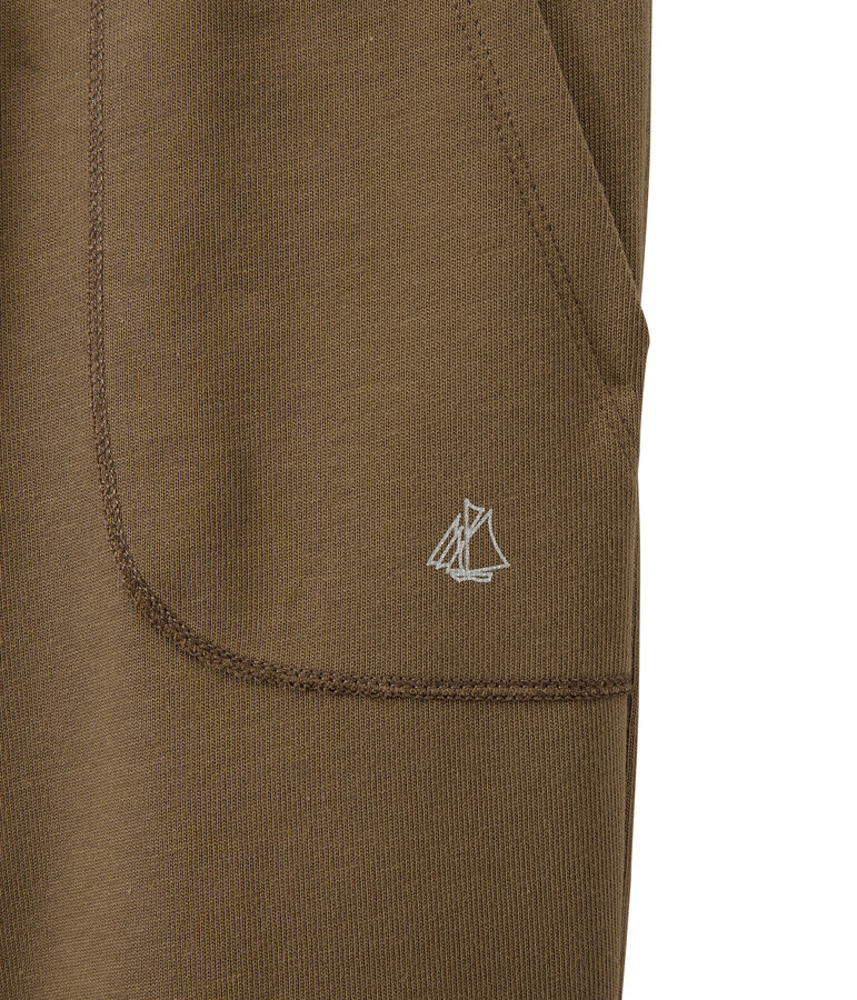 Bermuda gar&ccedil;on en jersey lourd marron