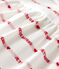 Robe body jacquard en coton bio bébé blanc MARSHMALLOW/rouge TERKUIT
