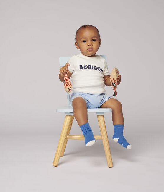 Tshirt en coton bébé. blanc MARSHMALLOW