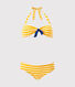 Maillot de bain 2 pièces femme rayé