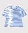 Marinière réédition Hyères femme blanc ECUME/bleu DELFT