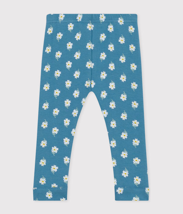 Legging en coton imprim&eacute; b&eacute;b&eacute; bleu/multicouleur