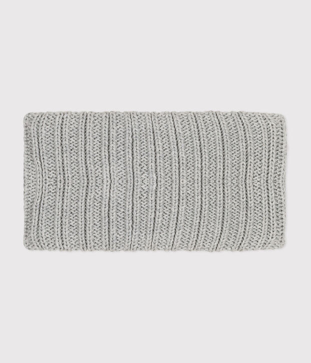 Snood en tricot doubl&eacute; en polaire b&eacute;b&eacute; gris