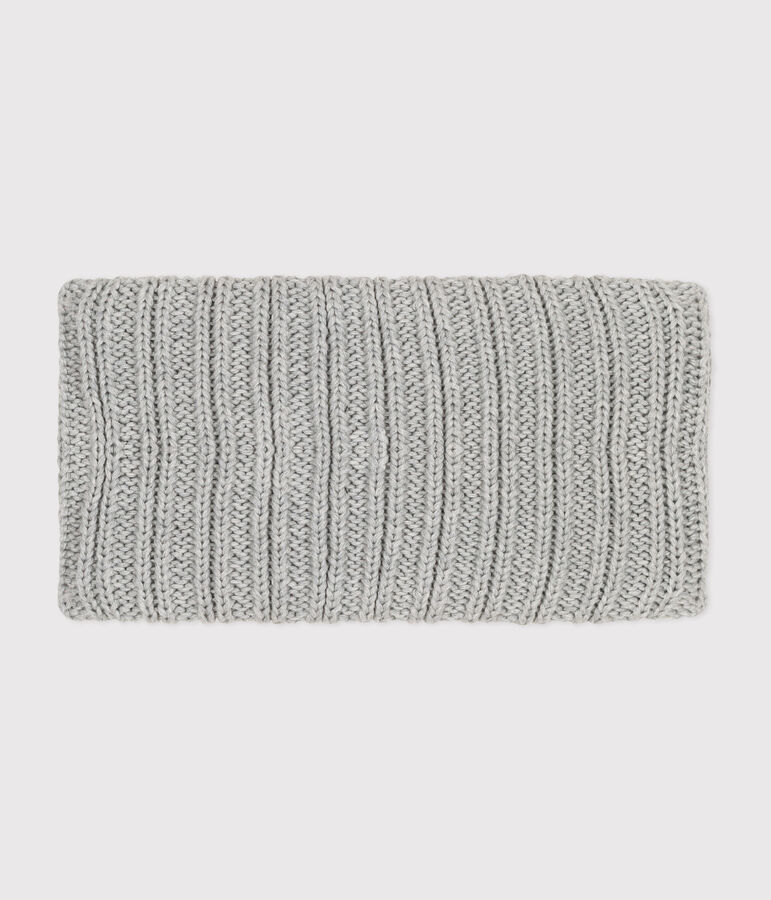 Snood en tricot doubl&eacute; en polaire b&eacute;b&eacute; gris