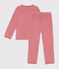 Pyjama uni en velours enfant rose ROSEWOOD