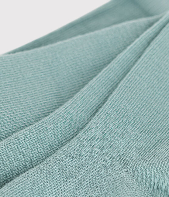 Collant uni en jersey de coton uni bébé vert PAUL