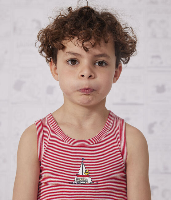 Lot de 3 débardeurs Petit Bateau X Snoopy en coton petit garçon variante 1