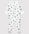 Dors-bien Paris bébé en côte blanc MARSHMALLOW/bleu MAJOR