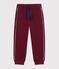 Pantalon de jogging enfant en coton bordeaux