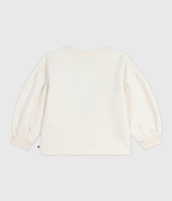Sweatshirt enfant en coton imprimé écru MILK