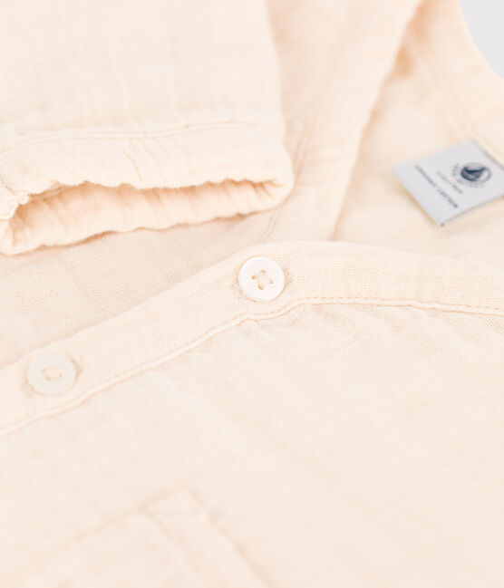 Cardigan bébé en gaze de coton écru AVALANCHE