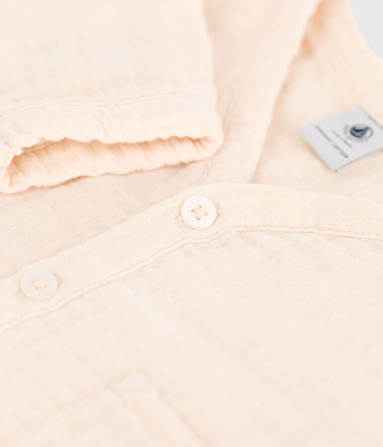 Cardigan b&eacute;b&eacute; en gaze de coton &eacute;cru AVALANCHE