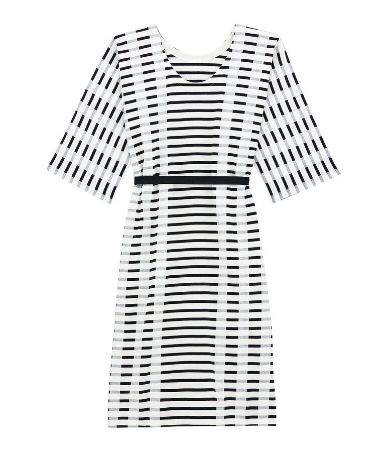 Robe kimono pour femme blanc/bleu