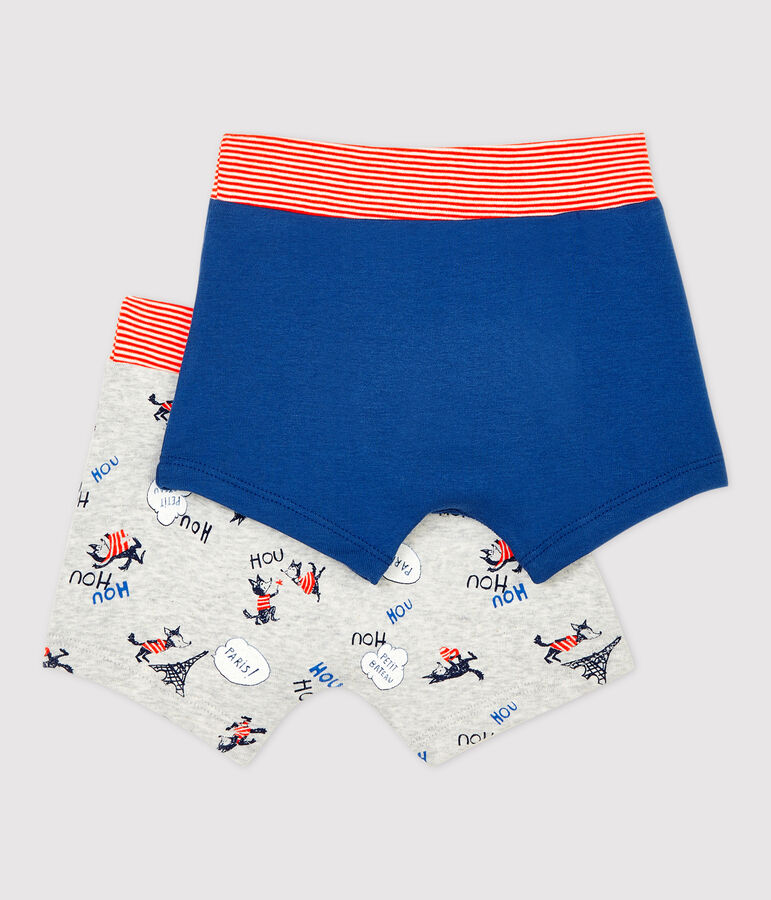 Lot de 2 boxers imprim&eacute; Paris petit gar&ccedil;on en coton biologique multicouleur