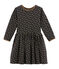 Robe enfant fille en jacquard noir CITY/jaune DORE