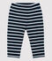 Pantalon en coton bébé. bleu SMOKING/ MARSHMALLOW ARGENT BRILLANT
