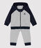 Ensemble jogging molleton bébé. bleu SMOKING/blanc MARSHMALLOW