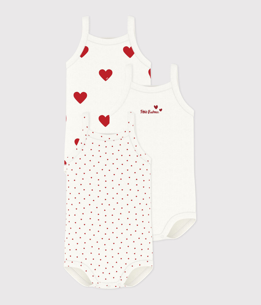 Lot de 3 bodies à bretelles bébé (Petit Bateau) - Couverture