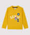 Tee-shirt manches longues en coton enfant garçon jaune BOUDOR