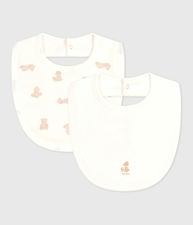 Lot de bavoirs b&eacute;b&eacute; en coton imprim&eacute; ours multicouleur