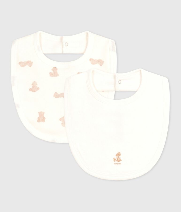 Lot de bavoirs b&eacute;b&eacute; en coton imprim&eacute; ours multicouleur