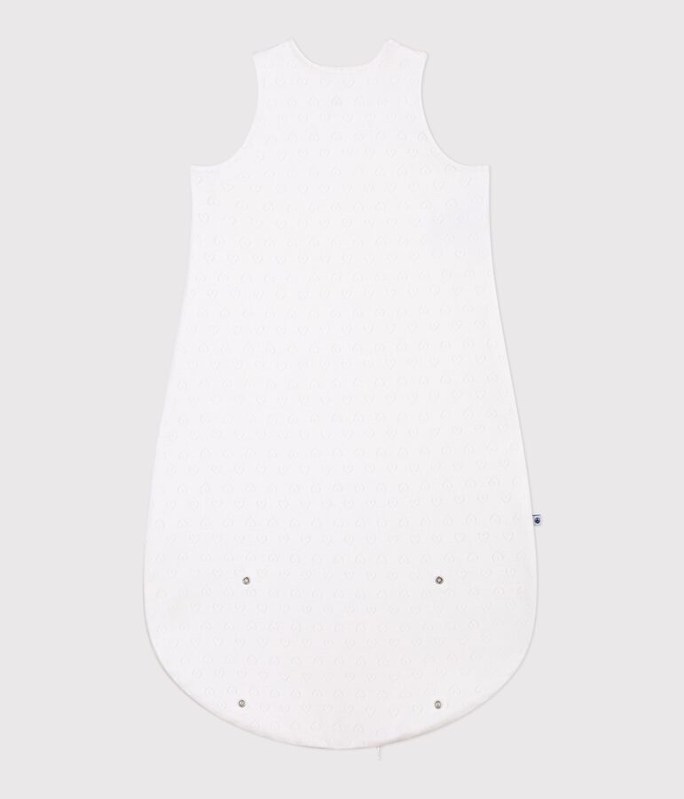 Gigoteuse b&eacute;b&eacute; en coton ajour&eacute; c&oelig;ur TOG 0,5 blanc