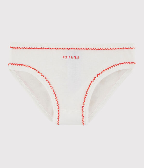 Culotte petite fille en coton blanc MARSHMALLOW