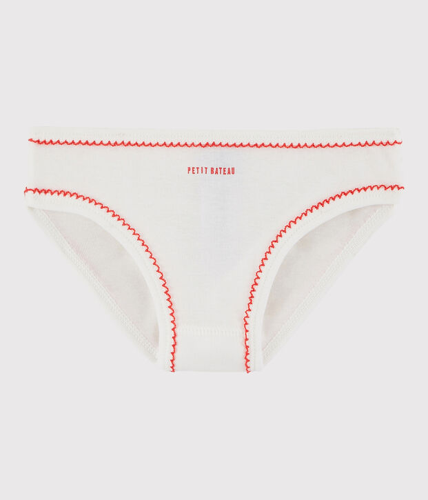 Culotte petite fille en coton blanc