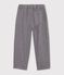 Pantalon &agrave; pinces enfant en flanelle de coton gris