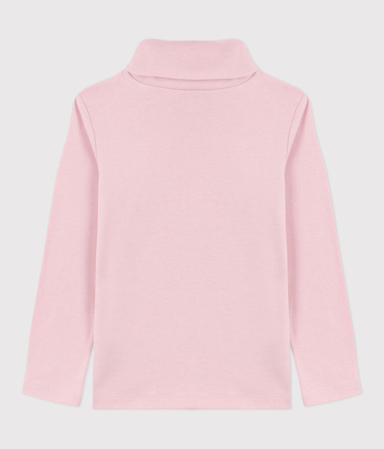 Sous-pull enfant en coton uni rose JOLI